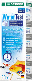 Dennerle waterTest 6in1 Wassertest für Fischaquarium und Teich 50 Teststreifen - 50 Stk. – Bild 1 von 4