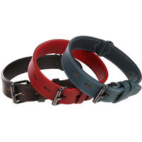 Produktbild von Denver Flamingo Hundehalsband gepolstert und breit aus Leder Rot Größe L
