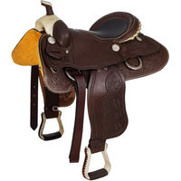 Produktbild von Denver Team Roper Westernsattel für Pferde aus Leder in Braun 17 Zoll