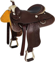 Produktbild von Denver Team Roper Westernsattel für Pferde aus Leder in Braun