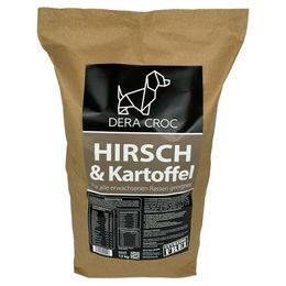 Produktbild von Dera Croc Hundefutter Hirsch und Kartoffel Adult Getreidefrei Monoprotein 15 kg