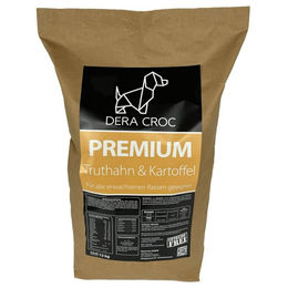 Produktbild von Dera Croc Premium Hundefutter Truthahn und Kartoffel getreidefrei mit hohem Fleischanteil 15 kg