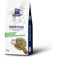 Produktbild von Derby Faser Plus Pferdefutter mit Luzerne für Stoffwechsel und Hufrehe ohne tierisches Protein 15 kg