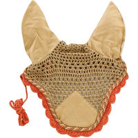 Produktbild von Derby Fliegenhaube für Pferde in Beige mit Kordel Größe Full