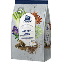 Produktbild von Derby Gastrolinis Pferdeleckercis mit Kräutern für Magen und Darm 1kg