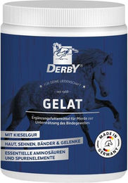 Produktbild von Derby Gelat Mineralfutter für Pferde zur Unterstützung von Gelenken und Knochen 1000g