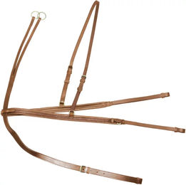 Produktbild von Derby Jagdcollier mit Martingal aus Leder für Pferde in Braun