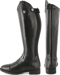 Derby Reitstiefel für Kinder als Schnürstiefel aus Kunstleder in Schwarz – Bild 1 von 1