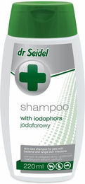 Produktbild von DERMAPHARM Dr Seidel Jodophor Shampoo für Hunde gegen bakterielle und Pilzinfektionen der Haut 220 ml