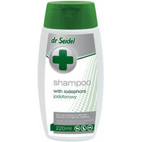 Produktbild von DERMAPHARM Dr Seidel Jodophor Shampoo für Hunde gegen bakterielle und Pilzinfektionen der Haut 220 ml