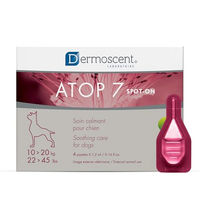 Produktbild von Dermoscent Atop 7 Spot-On zur Beruhigung gereizter Haut für Hunde und Katzen 10-20 kg