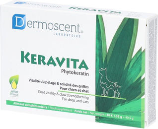 Dermoscent Keravita Phytokeratin Haut-Fell-Supplement Tabletten für Hunde und Katzen – Bild 1 von 1