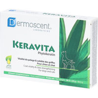Produktbild von Dermoscent Keravita Phytokeratin Nahrungsergänzung für Hunde und Katzen 30 Tabletten