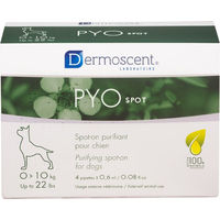 Produktbild von Dermoscent PYOspot Haut- und Fellpflege für Hunde kleiner Rassen 0-10 kg 4 Pipetten