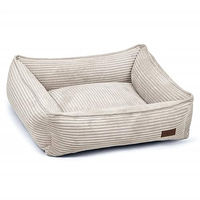 Produktbild von Designed by Lotte Hundebett Cord Ribbed Hellgrau 65x60x20 cm