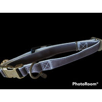 Produktbild von Designed by Lotte Hundehalsband aus Baumwolle Braun Weiß Größe L 48-70 cm - 48 cm
