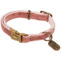 Produktbild von Designed by Lotte Hundehalsband Velours Rosa für kleine Hunde 20-30 cm - 150 g