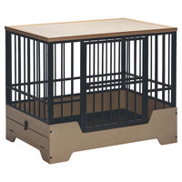 Produktbild von Designed by Lotte Hundekorb aus Holz in Schwarz Größe L