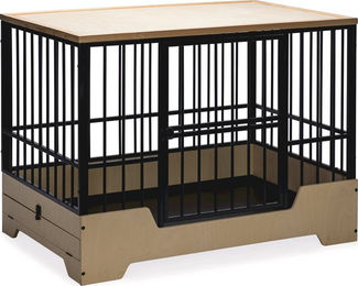 Designed by Lotte Hundekorb aus Holz Premium Schwarz XL – Bild 1 von 5