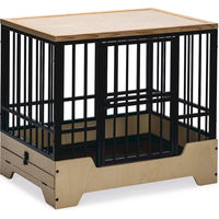 Produktbild von Designed by Lotte Hundekorb Premium aus Holz Schwarz Größe M