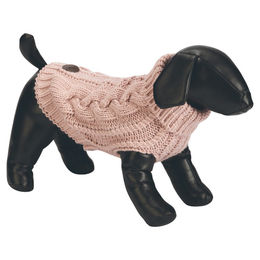 Designed by Lotte Hundepullover Haida aus Wolle in Rosa mit 36 cm Rückenlänge – Bild 1 von 6