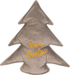 Designed by Lotte Hundespielzeug Weihnachtsbaum aus Samt in Grau 27 x 27 x 3 cm – Bild 1 von 8
