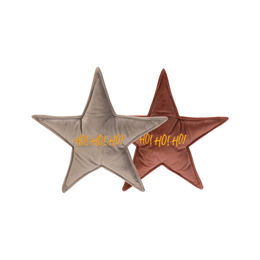 Designed by Lotte Hundespielzeug X-Mas Stern aus Plüsch in Rosa und Braun – Bild 1 von 2