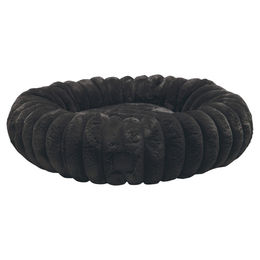 Designed by Lotte Katzenbett Reza rund aus Plüsch in Anthrazit 50 x 50 x 15 cm – Bild 1 von 3