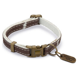 Designed by Lotte Katzenhalsband Virante aus Nylon in Braun verstellbar 20-30 cm – Bild 1 von 3
