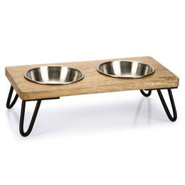 Designed by Lotte Katzennapf-Set Linga aus Holz in Braun und Silber – Bild 1 von 1
