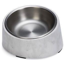 Designed by Lotte Katzennapf Vita in Marmoroptik Weiß aus Melamin mit Anti-Rutsch-Funktion 160ml - 160 ml – Bild 1 von 3