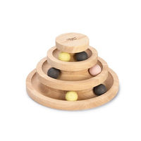 Produktbild von Designed by Lotte Katzenspielzeug Spielturm Mia aus Holz braun 26 x 26 x 14,5 cm