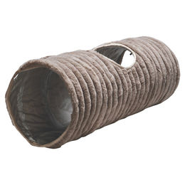 Designed by Lotte Katzentunnel Reza Plüsch Beige 70 x 25 cm für Katzen – Bild 1 von 4