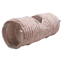Designed by Lotte Katzentunnel Reza Rosa aus Plüsch für Katzen aller Altersstufen 70 x 25 cm – Bild 1 von 4