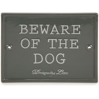Produktbild von Designed by Lotte Keramikschild Beware of the Dog Grau 1 Stück