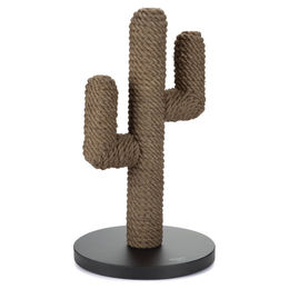 Designed by Lotte Kratzbaum Cactus Katzenkratzbaum aus Naturholz Schwarz Braun 35 x 35 x 60 cm – Bild 1 von 9