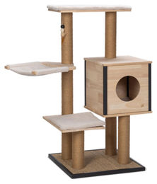 Designed by Lotte Kratzbaum Nela Braun Groß aus Gummiholz und Sisal – Bild 1 von 3
