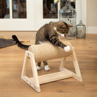 Produktbild von Designed by Lotte Kratzbaum Yves mit Fuß in Beige und Natur 36 x 29,5 x 28 cm