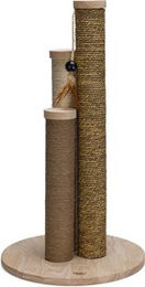 Designed by Lotte Kratzsäule Willa aus Holz mit Sisal in Natur/Beige 40 x 40 x 60 cm für Katzen – Bild 1 von 4