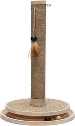 Designed by Lotte Kratzsäule Zavi aus Holz für Katzen braun 39,5x39,5x62cm – Bild 1 von 4