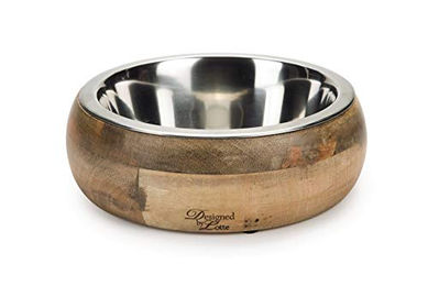 Designed by Lotte Mandira Futternapf aus Holz für Hunde XL Braun 1300 ml - 1,3 l – Bild 1 von 13