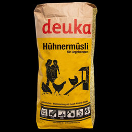Deuka Hühnermüsli Alleinfutter für Legehennen mit Eiweiß-Mineral-Sticks ohne Gentechnik 20 kg - 20 kg – Bild 1 von 5