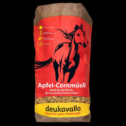 Deukavallo Apfel-Cornmüsli Eiweißreduziertes Pferdemüsli mit Apfel - 20 kg – Bild 1 von 6