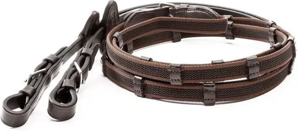 Produktbild von Deukavallo Gummizügel Kavalkade für Warmblut in Schwarz oder Braun