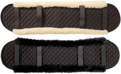 Deukavallo Gurtschoner mit Kunstfell Plüsch in Schwarz oder Beige – Bild 1 von 4