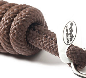 Deukavallo Longe mit silbernem Karabiner aus Polyester für Pferde in Grün oder Braun – Bild 1 von 4