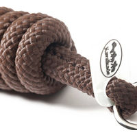 Produktbild von Deukavallo Longe mit silbernem Karabiner aus Polyester für Pferde in Grün oder Braun