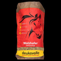 Produktbild von Deukavallo Walzhafer 25 kg Einzelfuttermittel für Pferde zur Unterstützung des Energiebedarfs
