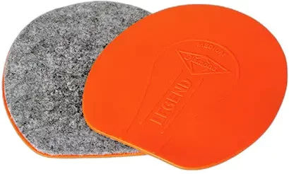 Produktbild von Diamond Hufpflege Plaque aus Filz in Grau oder Orange Größe M