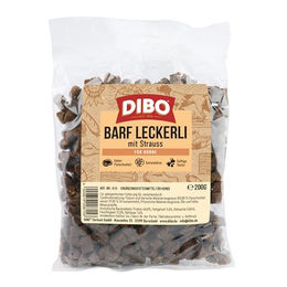 DIBO Barf-Leckerli Strauß Hundesnack glutenfrei und laktosefrei ohne Zucker 200 g - 2 x 200 g – Bild 1 von 8